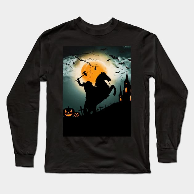 Headless Horseman Long Sleeve T-Shirt by valentinahramov